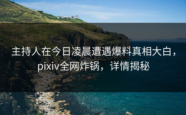 主持人在今日凌晨遭遇爆料真相大白，pixiv全网炸锅，详情揭秘