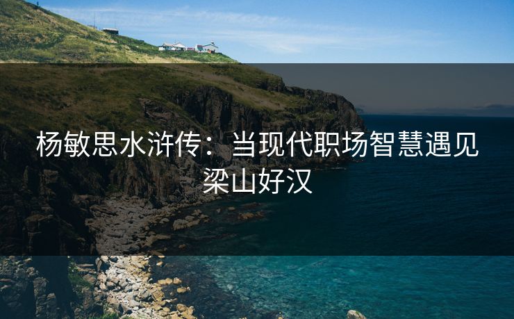 杨敏思水浒传：当现代职场智慧遇见梁山好汉